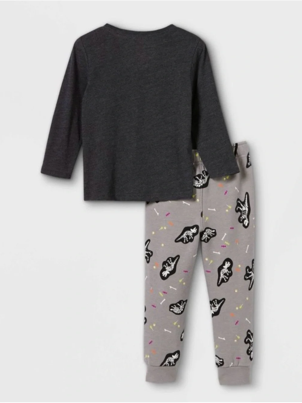 CAT & JACK SKELETON T-REX JOGGERS SET - GRAY VARIOUS SIZES (NEW WITH TAGS) A6